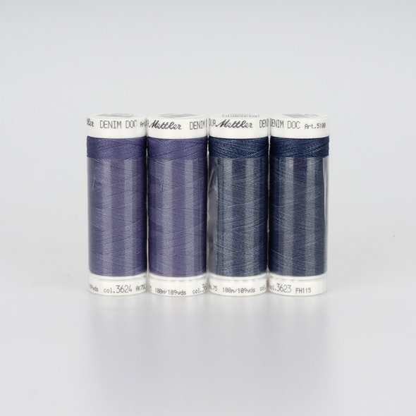 Amann Mettler DENIM DOC No.75 Garnset (4 Spulen/100 m)