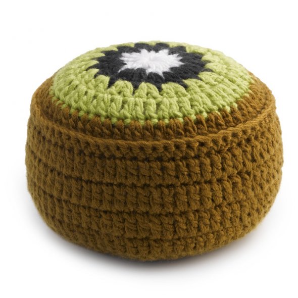 Prym Love Nadelkissen Fixiergewicht Design Kiwi (Ø 6 cm/ gehäkelt)