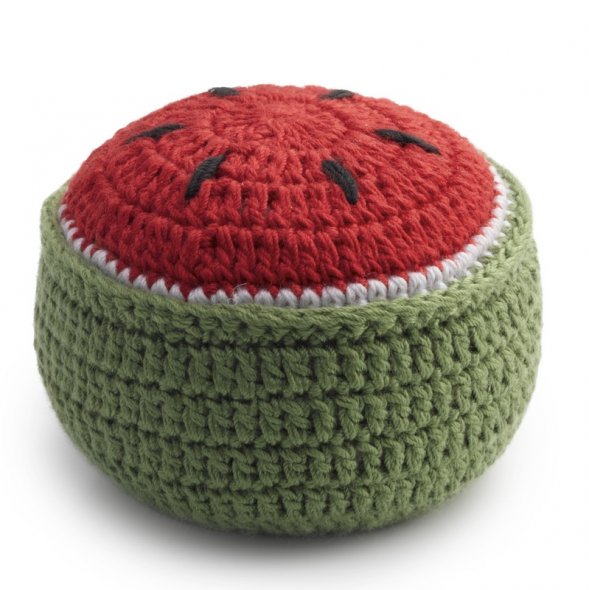 Prym Love Nadelkissen Fixiergewicht Design Melone (Ø 6 cm/ gehäkelt)