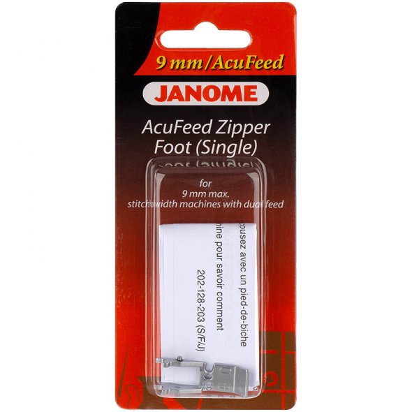 Janome AcuFeed-Flex Reißverschlussfuß "ED" (schmal)