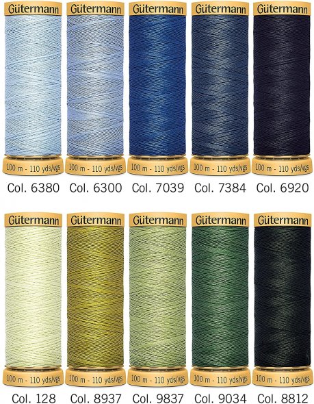Gütermann Baumwolle Nähfaden-Set-5 (10 Farben/ 100 m)