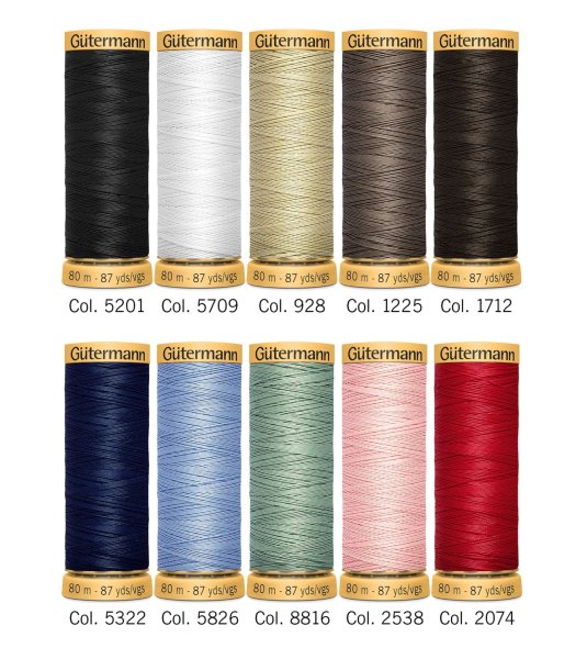 Gütermann Hand Quilting Nähfaden-Set-1 (10 Farben/ 80 m)