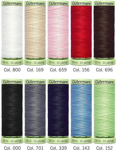 Gütermann Zierstichfaden Nähfaden-Set-1 (10 Farben/ 30 m)