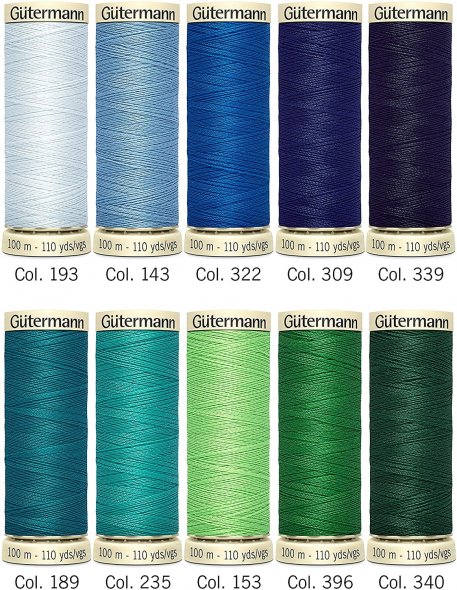 Gütermann Allesnäher Nähfaden-Set-5 (10 Farben/ 100 m)