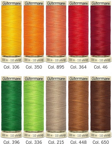 Gütermann Allesnäher Nähfaden-Set-1 (10 Farben/ 100 m)