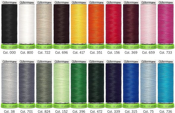 Gütermann rPet Allesnäher Nähfaden-Set-1 (20 Farben/ 100 m)