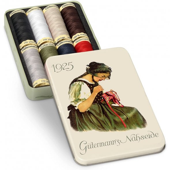 Gütermann Nostalgie-Box Allesnäher-1 (8 Farben/ 100 m)