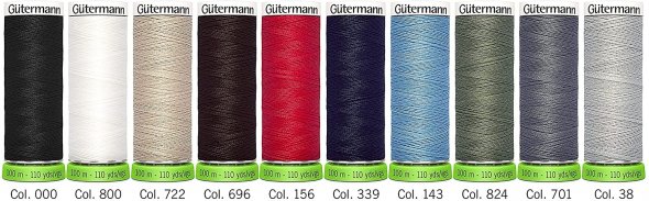 Gütermann rPet Allesnäher Nähfaden-Set-1 (10 Farben/ 100 m)