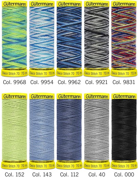 Gütermann Deco Stitch Nähfaden-Set-2 (10 Farben/ 70 m)