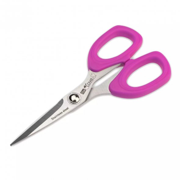 Prym Love Nähschere Micro Serration - Sägeschliff (pink/ 13,5 cm)