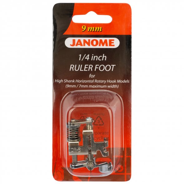 Janome 1/4 inch Rulerfuß (9 mm/ MC Modelle/ Skyline-Serie)