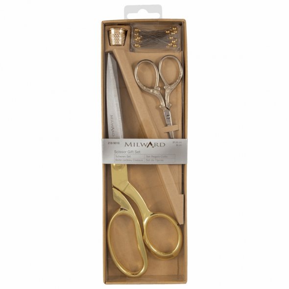Milward Scheren-Set "Gold" (2tlg. 21,5 cm/ 9 cm)