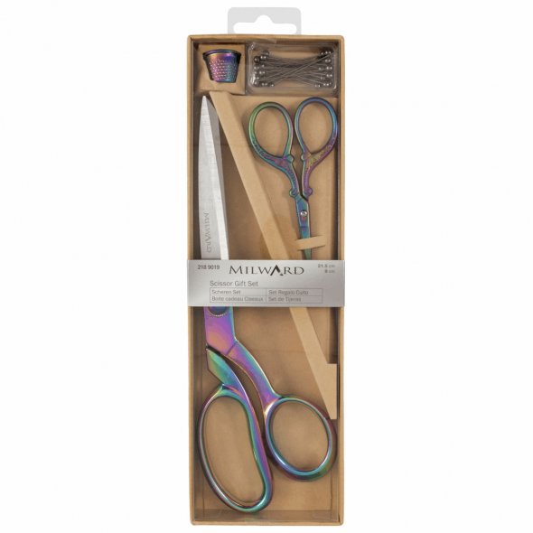 Milward Scheren-Set "Regenbogen" (2tlg. 21,5 cm/9 cm)