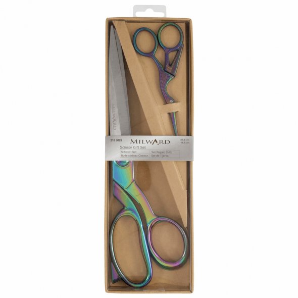 Milward Scheren-Set "Regenbogen" (2tlg. 25,5 cm/11,5 cm)