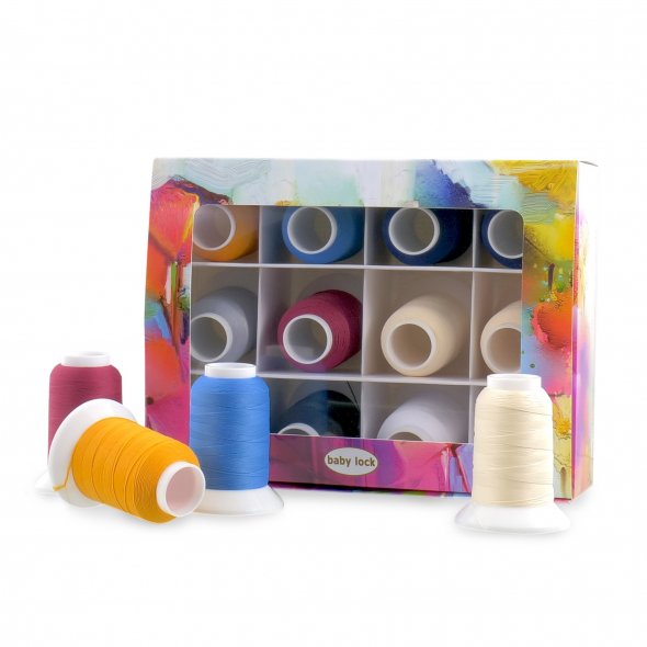 Baby Lock Garnbox extra dickes Bauschgarn (12 Konen/300 m/Nylon)