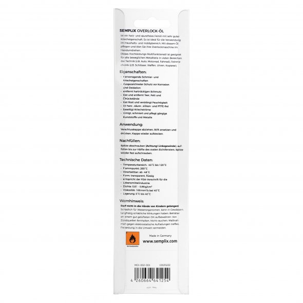 Semplix Overlock-Ölstift HA 100 (12 ml)