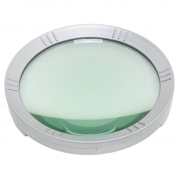 Semplix Echtglas Linse für Lupenlampe #10025077 silber (127 mm/ 5 Dioptrin)