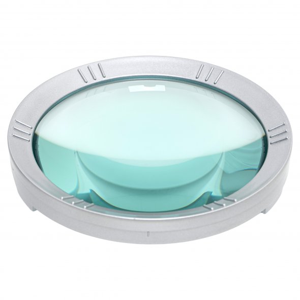 Semplix Echtglas Linse für Lupenlampe #10025077 silber (127 mm/ 8 Dioptrin)