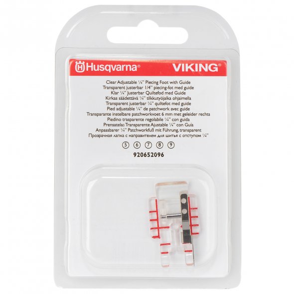 Husqvarna Viking 1/4 Klarsicht Patchworkfuß mit Führung
