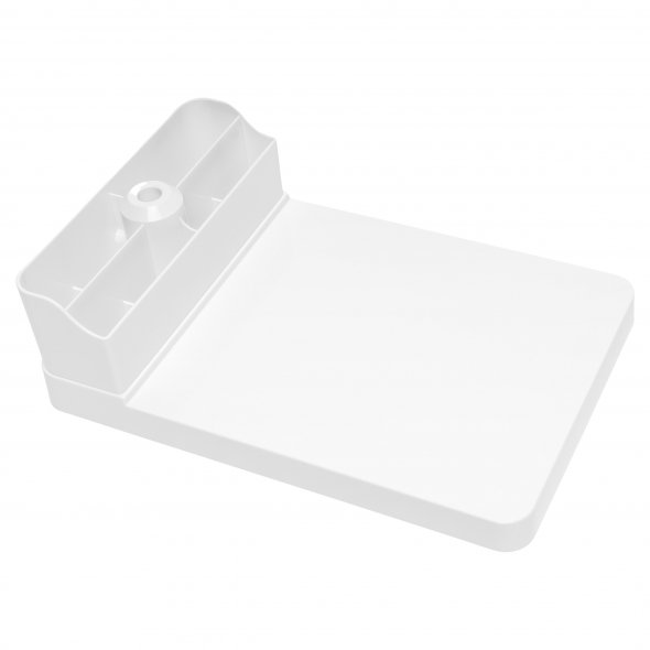 Semplix Tischfuß mit Organizer für LED-Leuchte (weiß/ 275 x 185 x 24 mm)