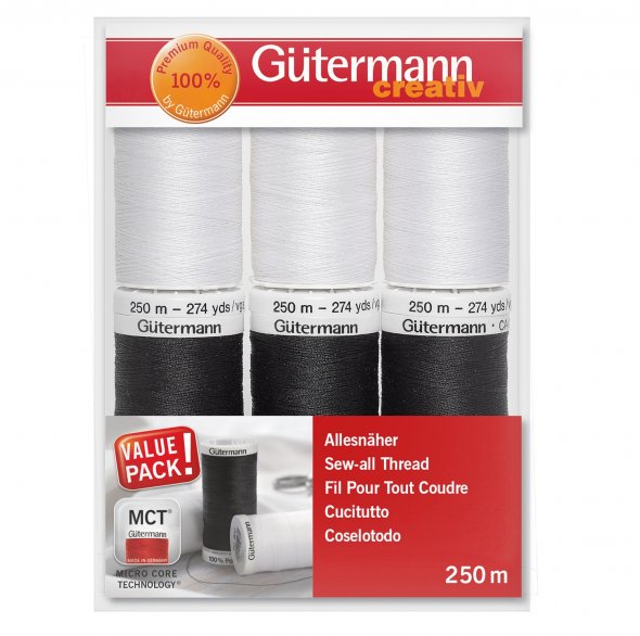 Gütermann Nähfaden-Set 734000-6 Allesnäher (6 Spulen/ 250 m)
