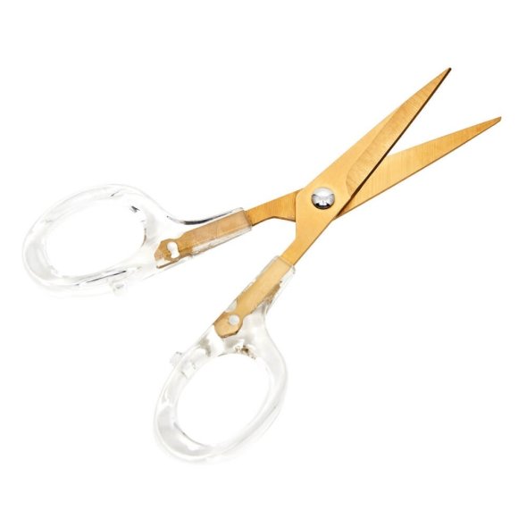 Hemline Gold Stickschere (125 mm / 5"/ transparent/ gold)