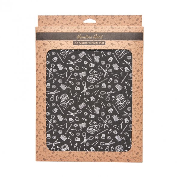 Hemline Gold Quilters Multifunktionsmappe (30 x 24 x 2,5 cm/ schwarz/ weiß)