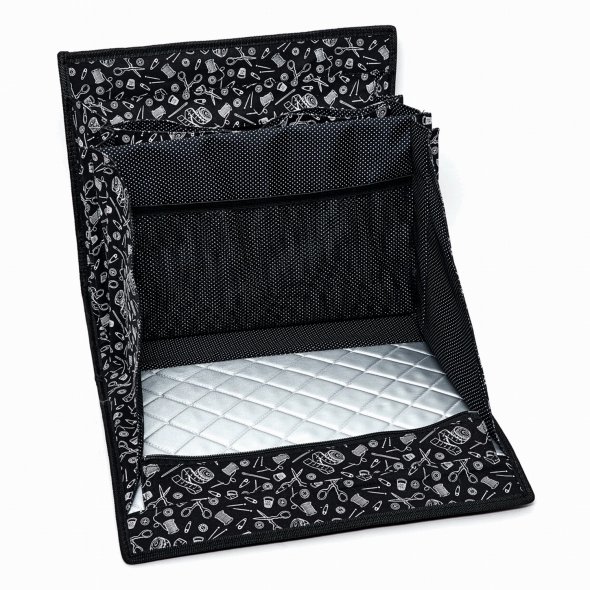 Hemline Gold Mehrzweck Basteltasche (28,5 x 36,5 x 17,8 cm/ schwarz/ weiß)