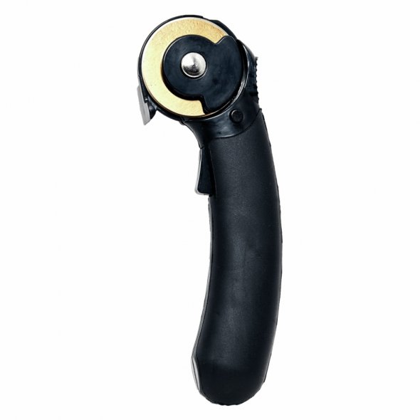Hemline Gold Rollschneider mit Softgriff (45 mm/ schwarz/ gold)