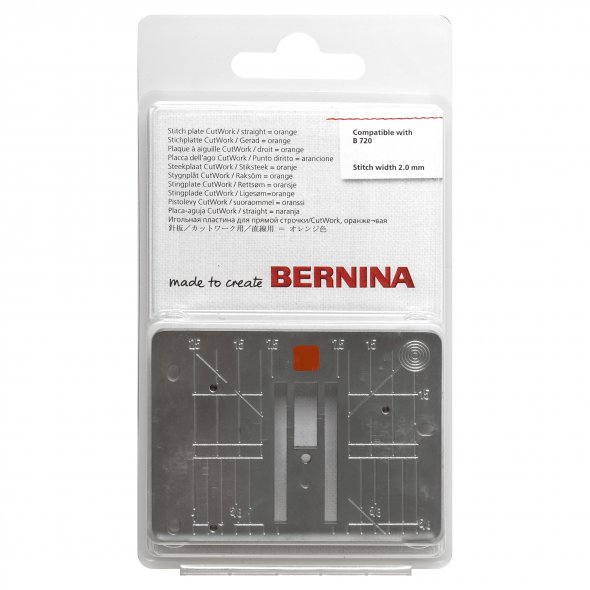 Bernina Stichplatte Geradstich/ Cutwork