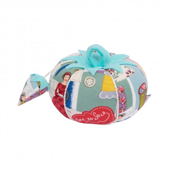 Nadelkissen von Hobby Gift Tomate Retro-Design (Ø 10,5 x 7 cm)