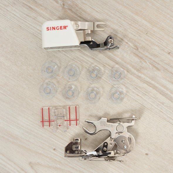 Singer Elite Home Deko Kit (3 Nähfüße/ 8 Spulen)