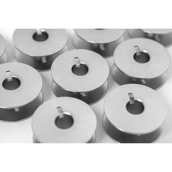Juki Metallspulen für Juki TL98, TL2200QVP, TL 2300 (21 x 8 mm/ 10 Stk.)