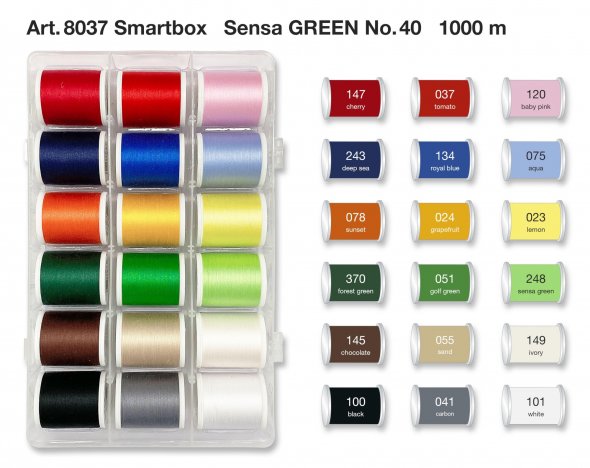 Madeira Sensa Green No.40 Smartbox (18 Farben/ 1000 m)