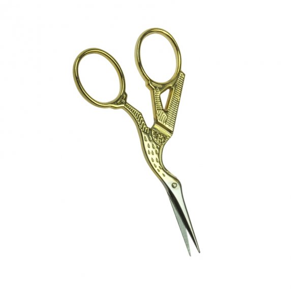 Madeira Präzisions-Stickschere Storchdesign (vergoldet/ 9,5 cm)