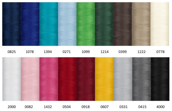 Amann Mettler SERACYCLE No.120/ Garnset (18 Farben/ 200 m)