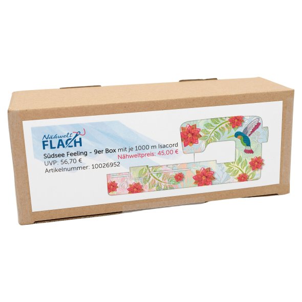 Isacord Stickgarn-Box "Südsee Feeling" (9 Farben/ 1000 m)