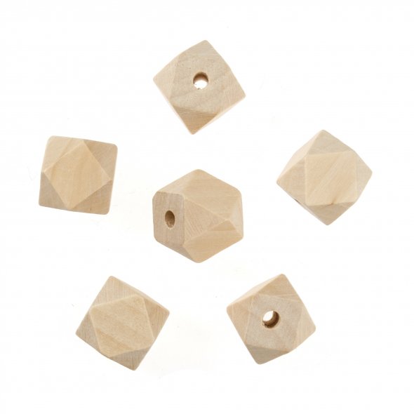 Holzperlen Octagon (versch. Größen/ Ø 20 mm/ Ø 30 mm)