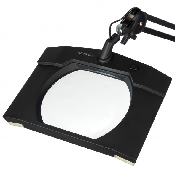 Semplix LED Lupen-Lampe 3D ESD-Protection schwarz (Linse 189 mm x 157 mm)