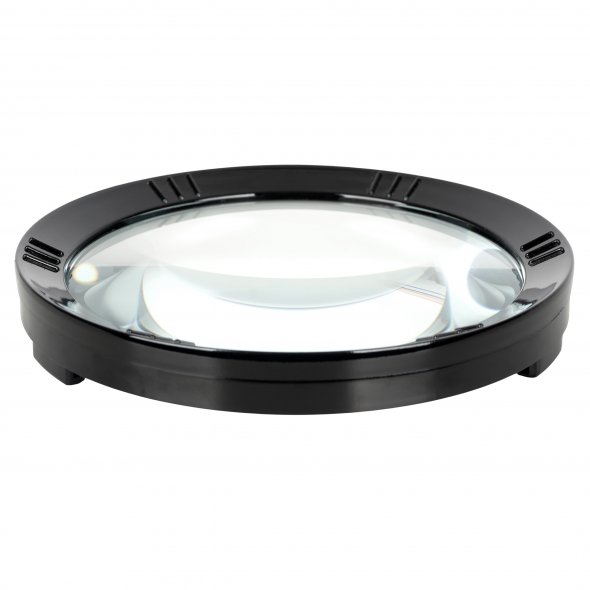 Semplix Echtglas Linse für Lupenlampe #10027037 schwarz (127 mm/ 5 Dioptrin)
