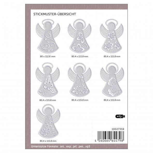 Windesign Stickmuster USB "Lace-Engel" (7 Lace-Stickmuster)