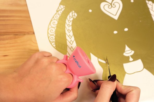 craftcut Vinyl Finger-Bin/ Vinyl Finger-Abfalleimer/ Finger-Abfallbehälter