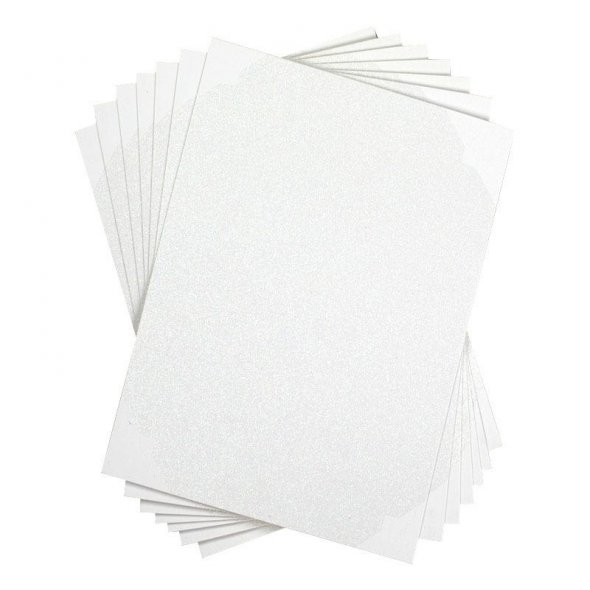 Silhouette Glitter Sticker Bögen hell-weiß (215 x 280 mm/ 8 Bögen)