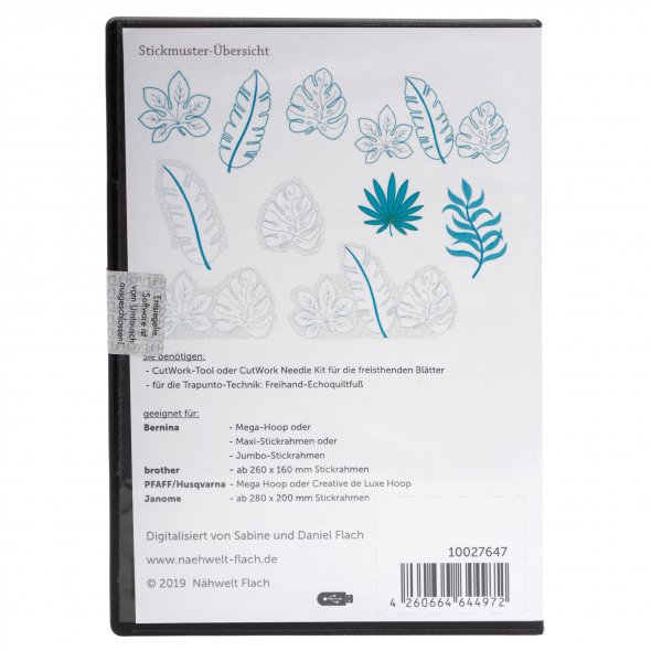 Nähwelt Flach Stickmuster USB "Natur Pur" (12 Stickmuster)