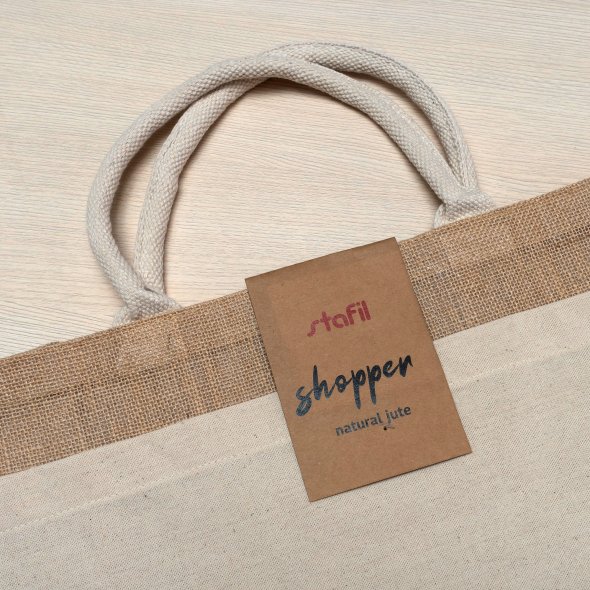 Shopper Natural Jute + Baumwolle (35 cm x 45 cm x 15 cm)