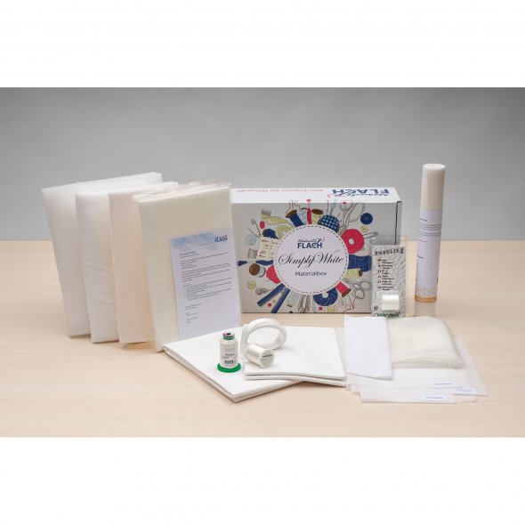 Nähwelt Flach Materialbox "SimplyWhite" (OHNE USB-Stick)