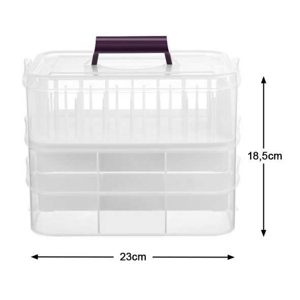 BabySnap Zubehörbox Klarsichtbox (3 Lagen inkl. Garn-Organizer)