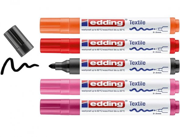 Edding 4500 textile marker Box (Special / 5 warme Farben)