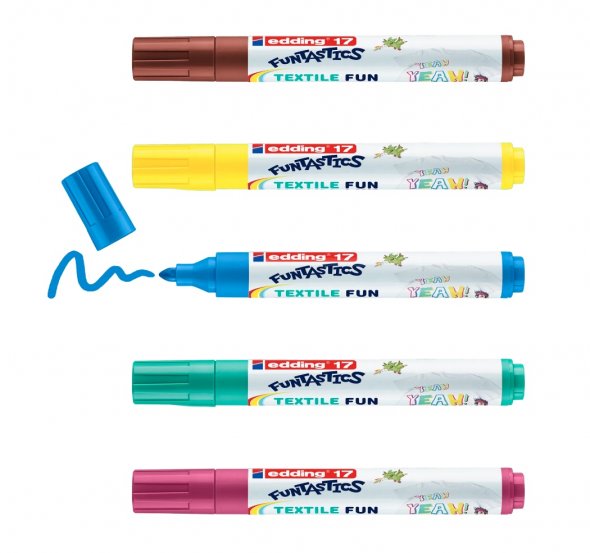 Edding Funtastics Kinder-Textilmarker (5 Farben)
