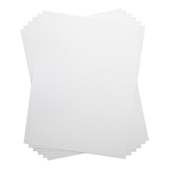 Silhouette Schrumpfplastik (8 Bögen/ 21,5 x 28 cm/ weiß)